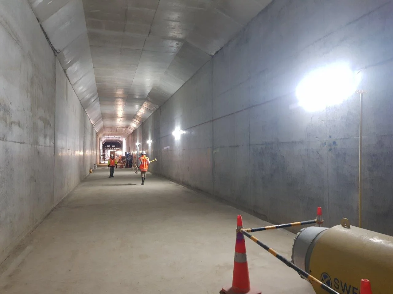 CRL Albert Street trench construction work October 2018