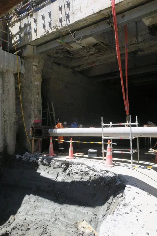 Lower Queen Street excavation into the north trench November 2018