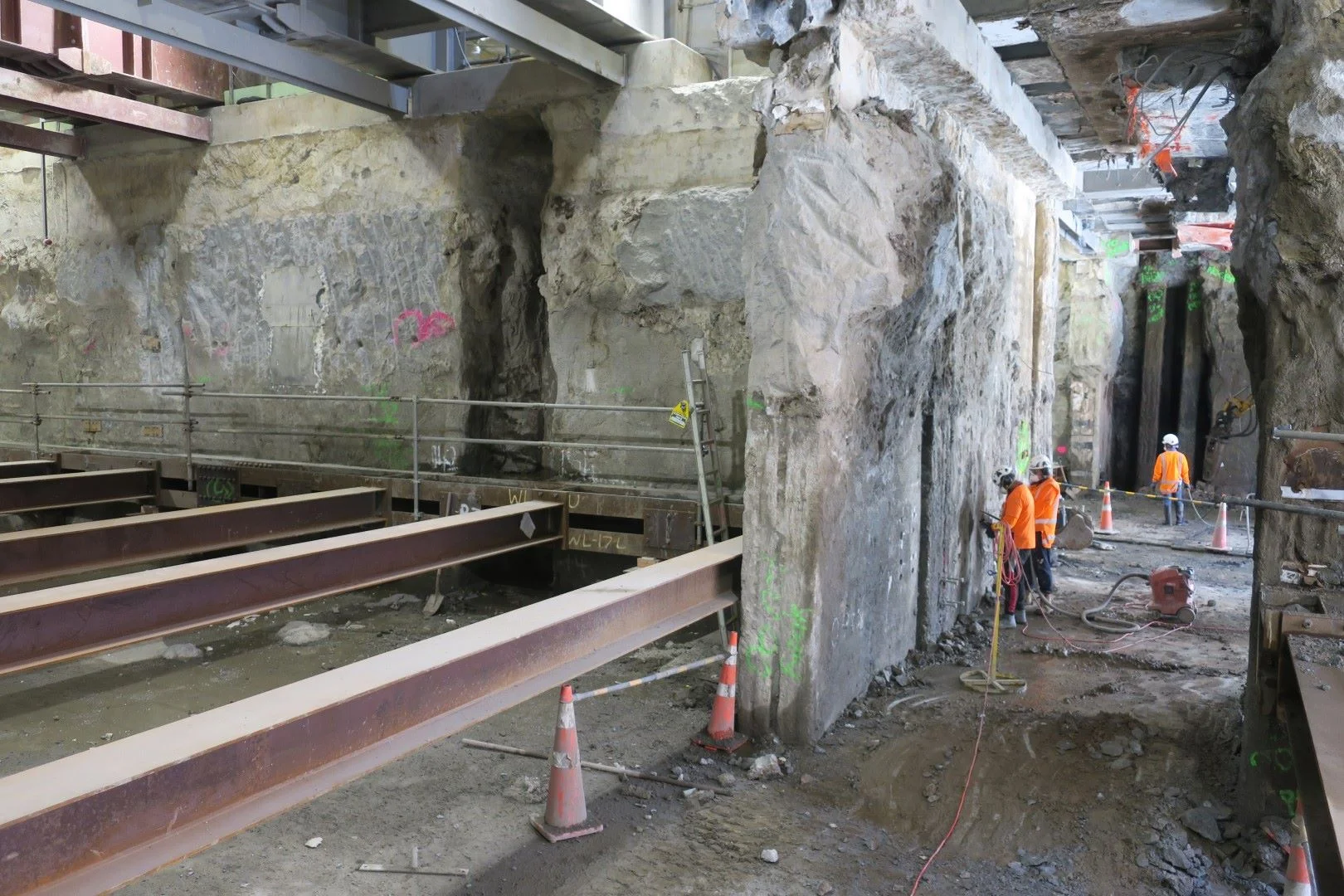 Through to the south trench from the north trench Lower Queen Street November 2018