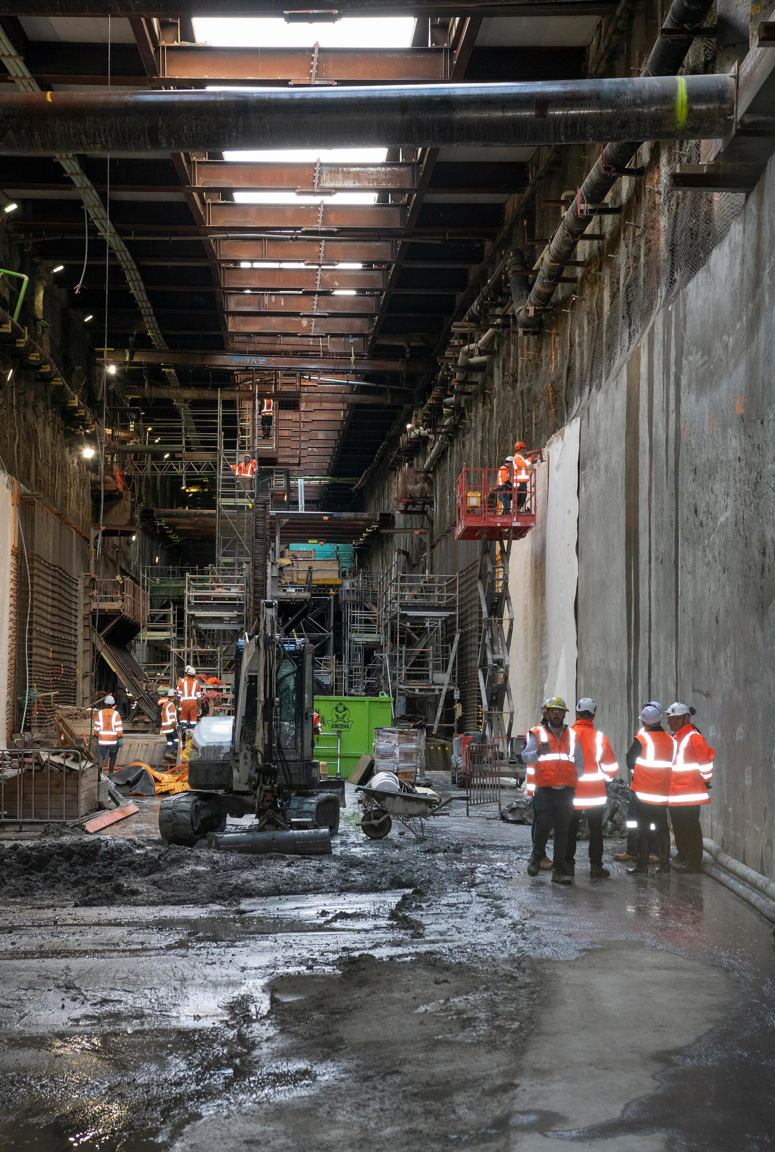 The CRL milestone breakthrough to the Commercial Bay development site from the Albert Street trench tunnels – in downtown Auckland. 5 December 2018.