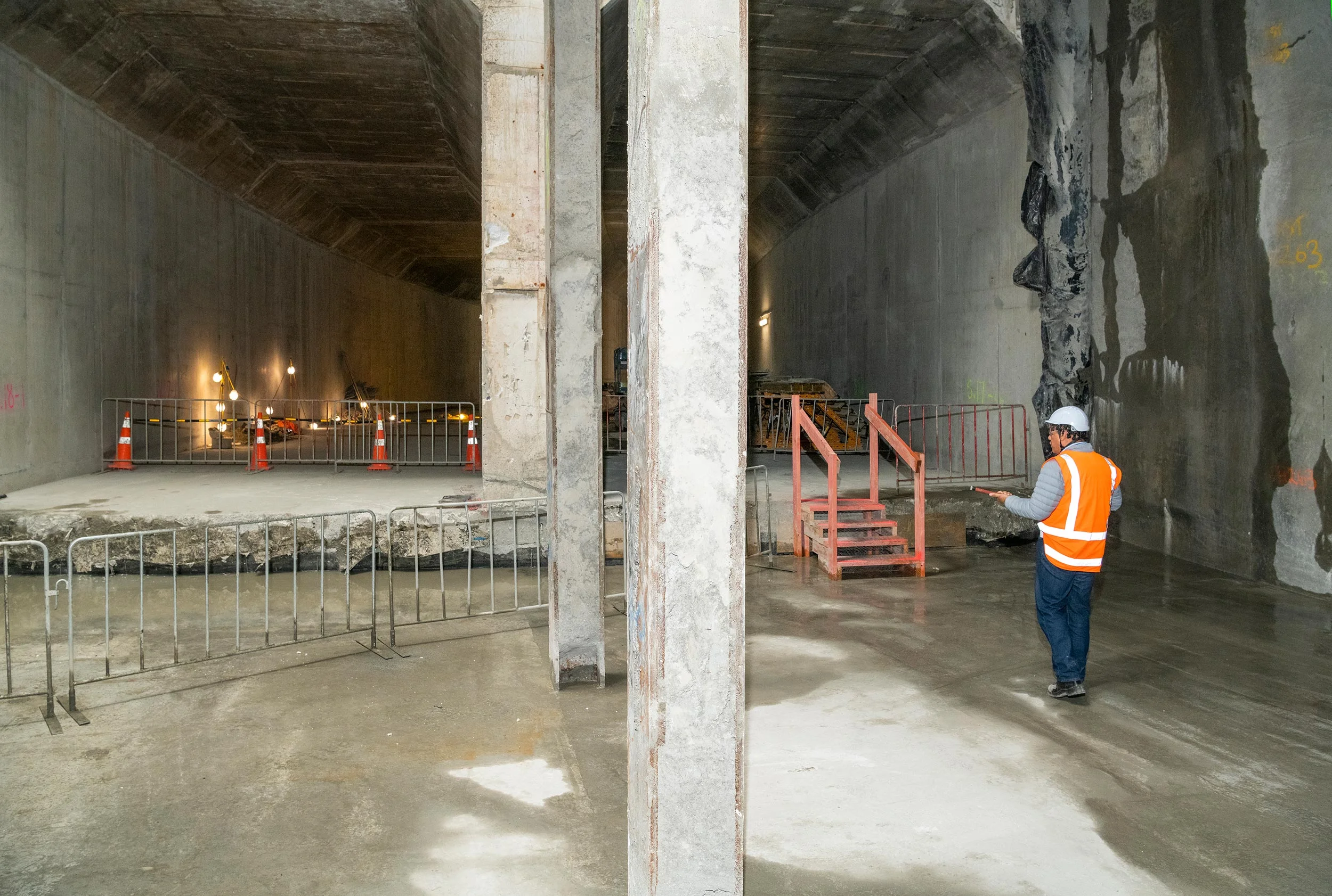 The CRL milestone breakthrough to the Commercial Bay development site from the Albert Street trench tunnels – in downtown Auckland. 5 December 2018.