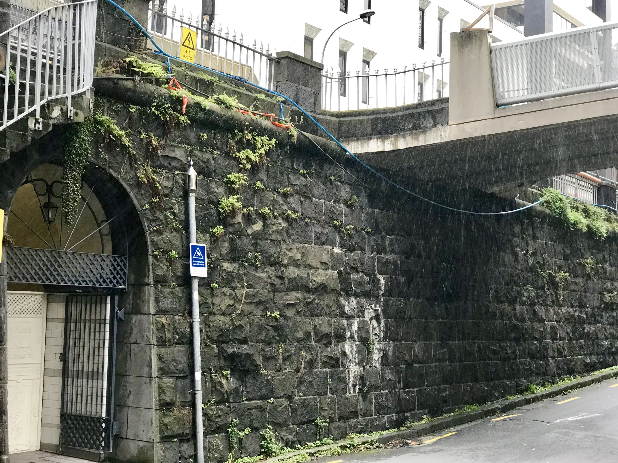 YESTERDAY: Bluestone wall as it was