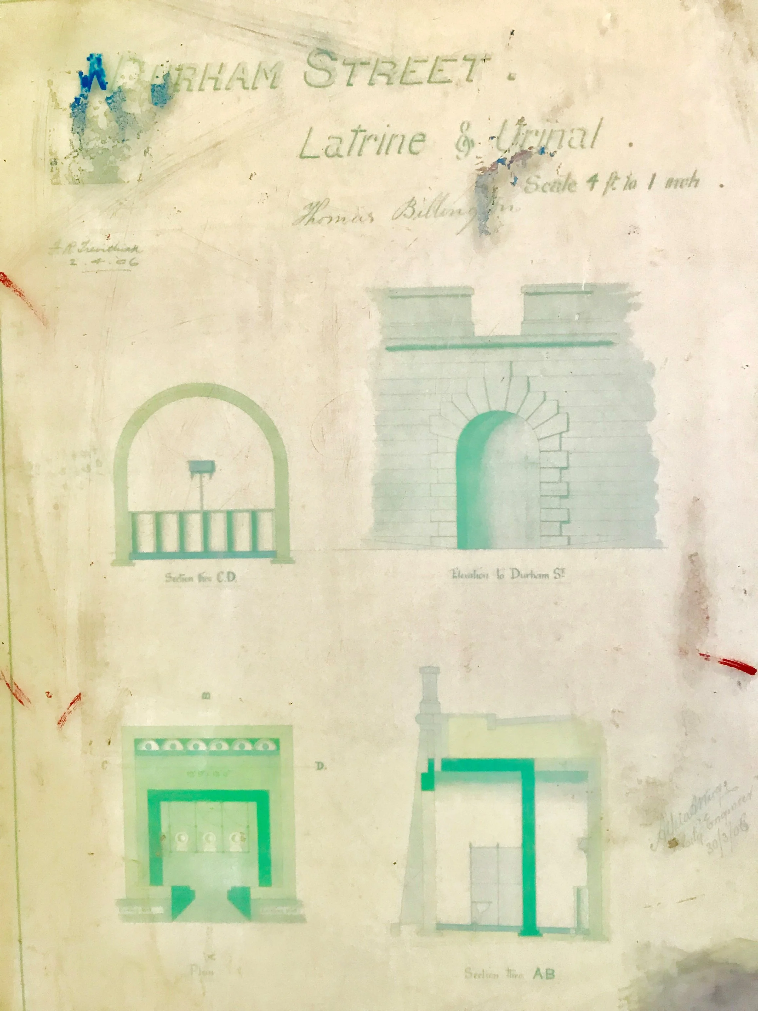 WALL: A wall hanging inside the toilets