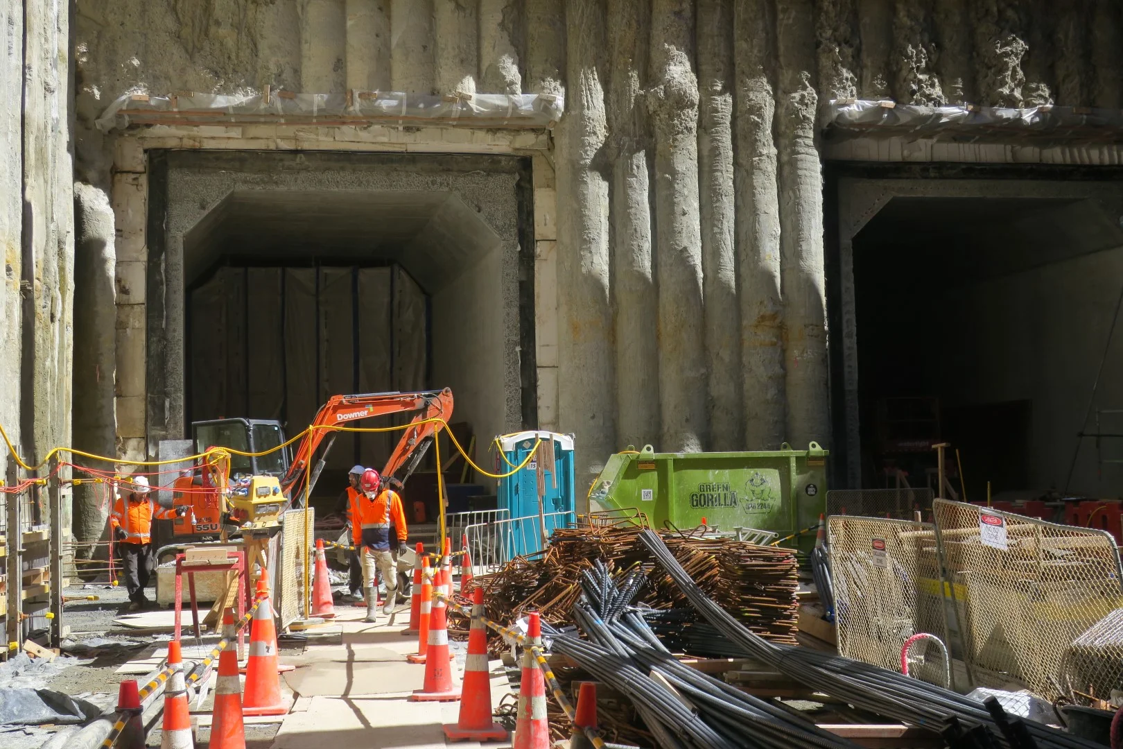 Tunnel construction CPO and Lower Queen St March 2019