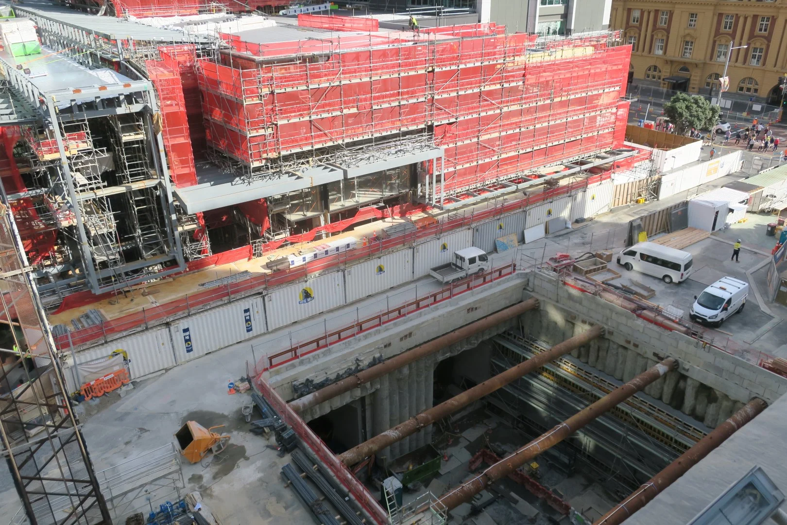 Tunnel construction CPO and Lower Queen St March 2019