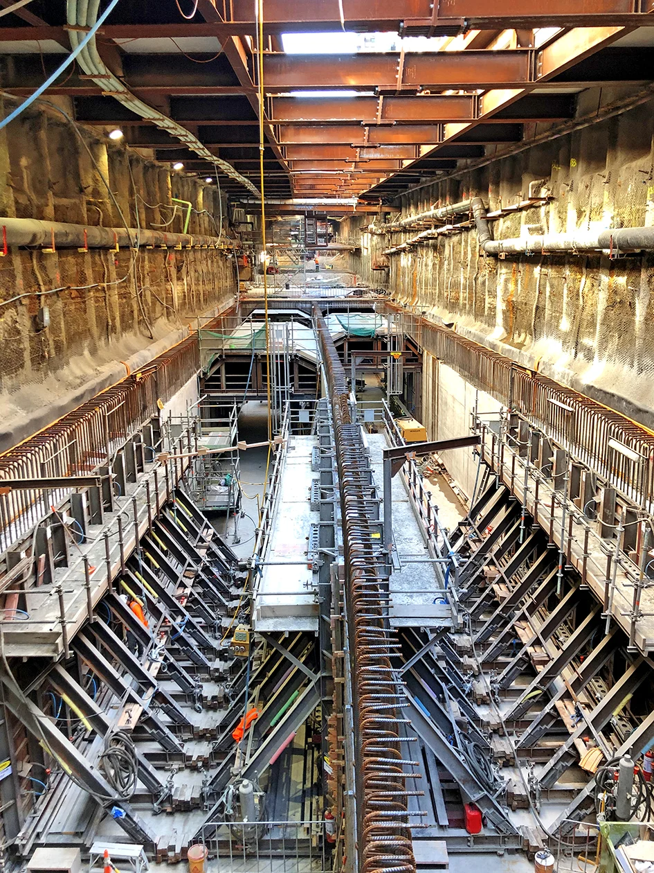 Tunnel construction CPO and Lower Queen St March 2019