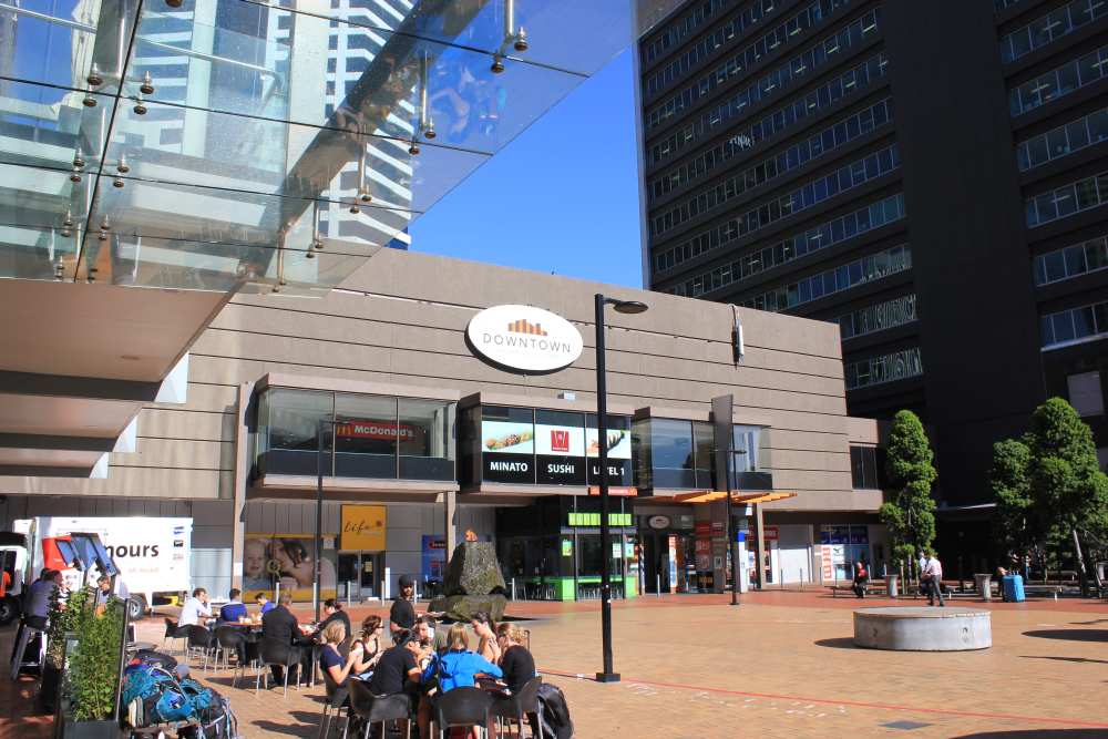  The Downtown Shopping Centre pictured in 2015. It was demolished a year later. (Photo: Sir George Grey Special Collections, Auckland Libraries, 1385-110) 