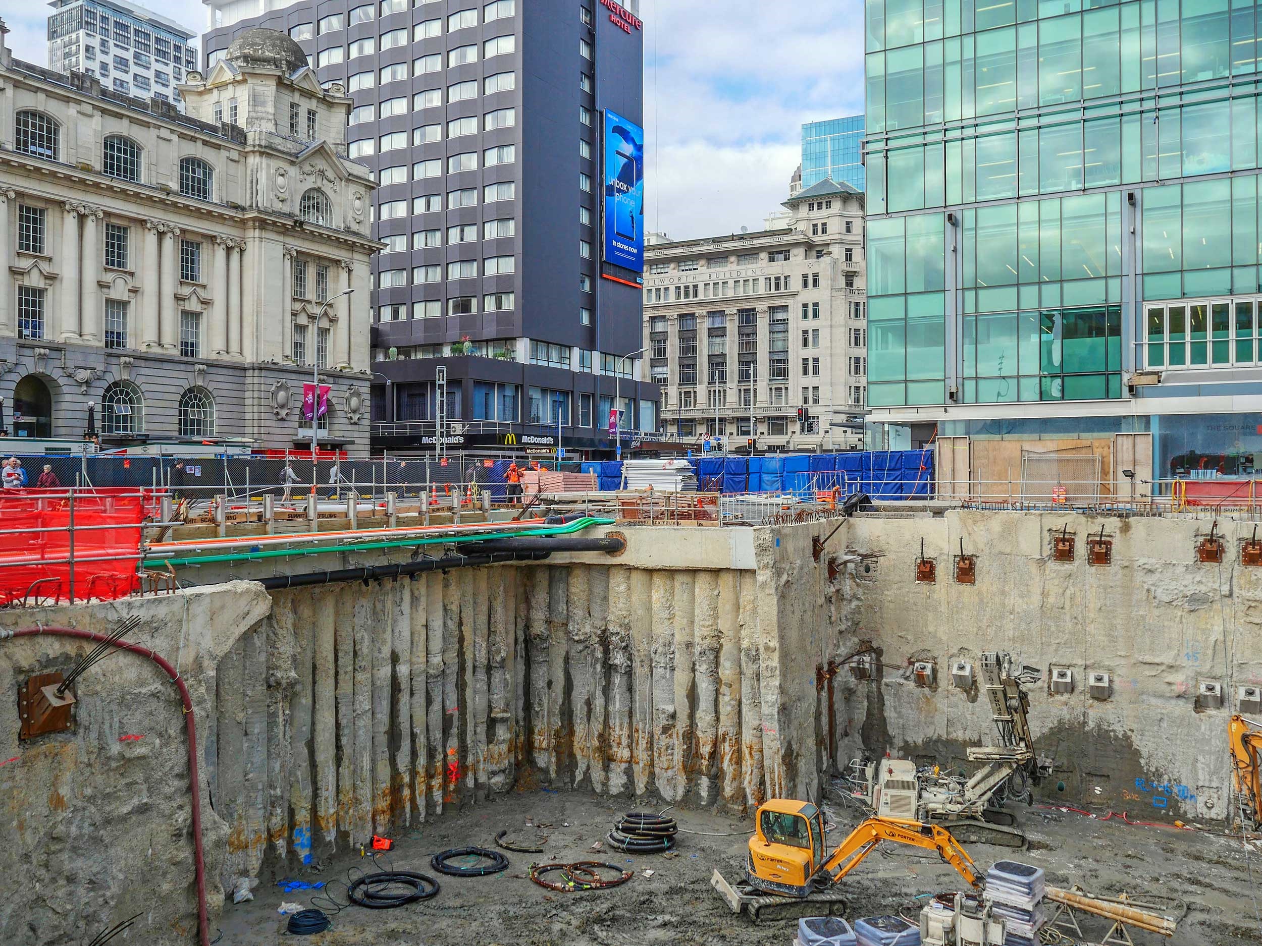  PRECINCT: Fletcher Construction work continues on the building of the Commercial Bay development 