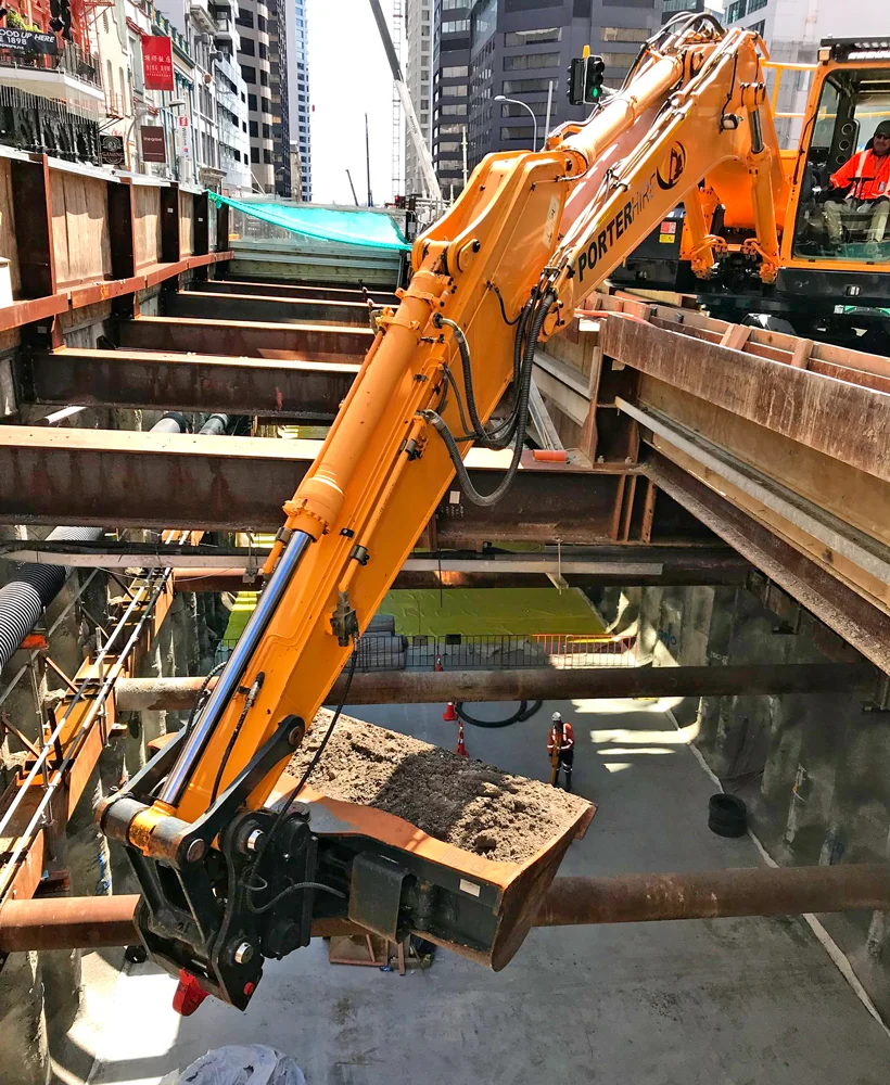 Backfilling starting in Albert St trench