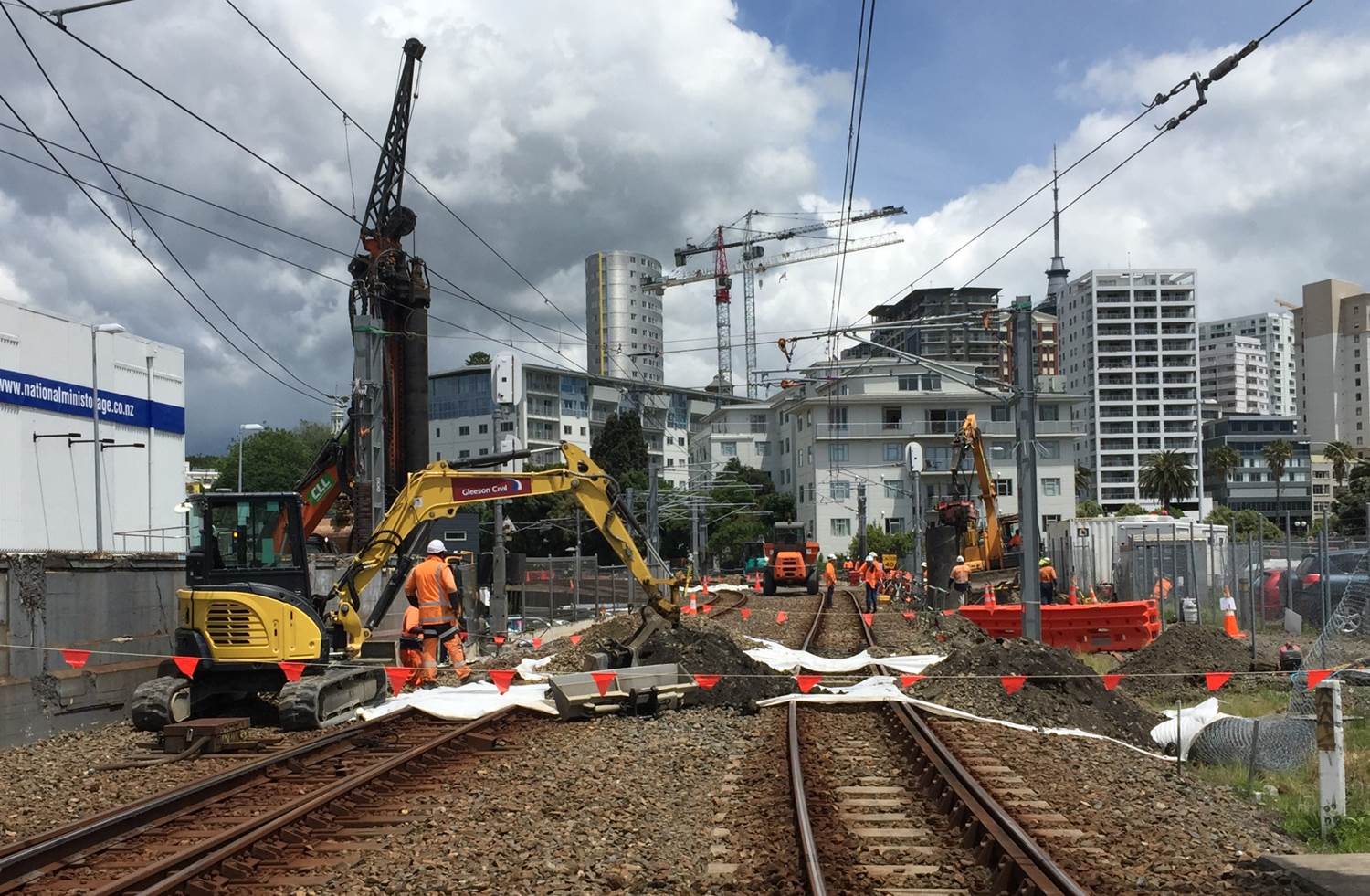 Excavation for under track crossing