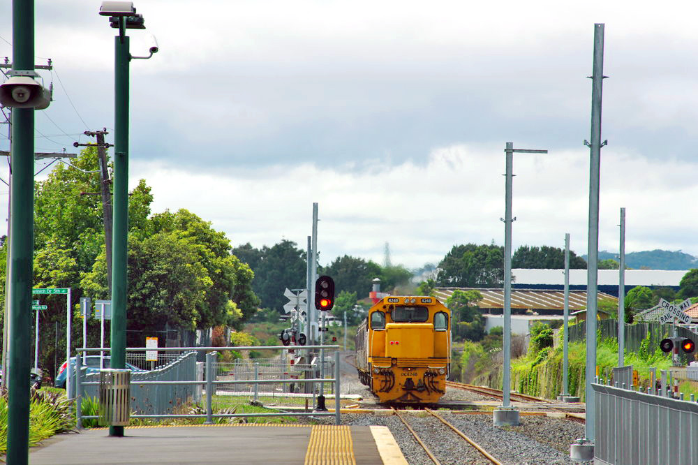 MASTS: Train passengers at stations started to discover the appearance of masts and other early signs that electrification was on its way