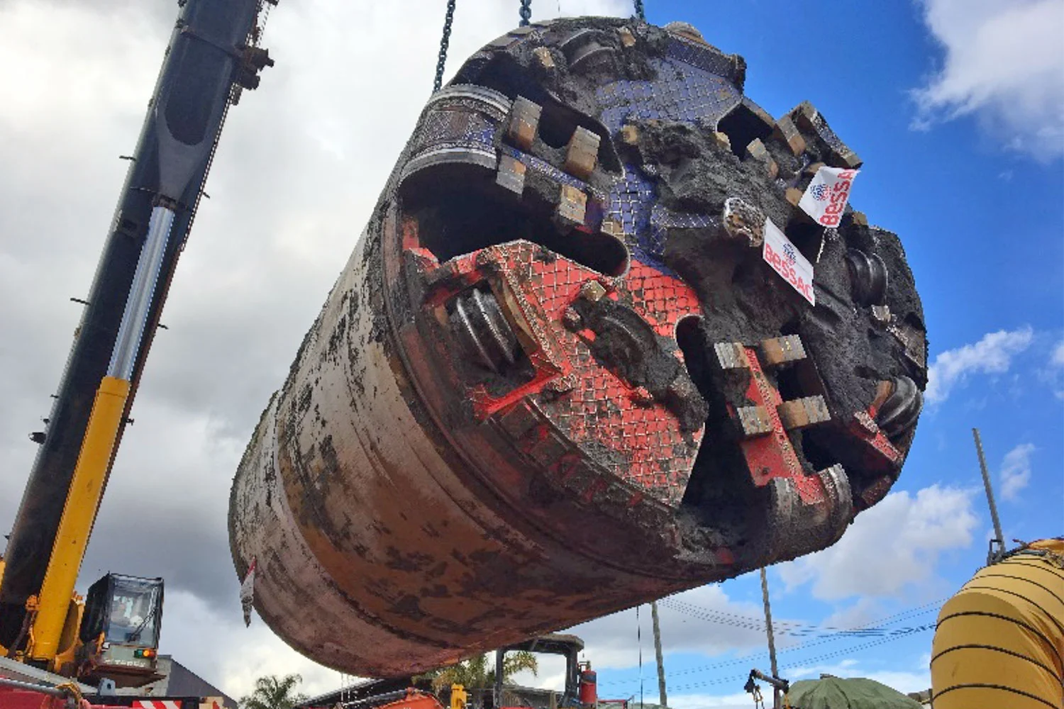 Jeffie lifted out of the Nikau St Reception Shaft