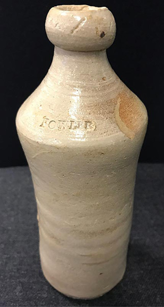 Fowler bottle discovered during excavation under CPO building