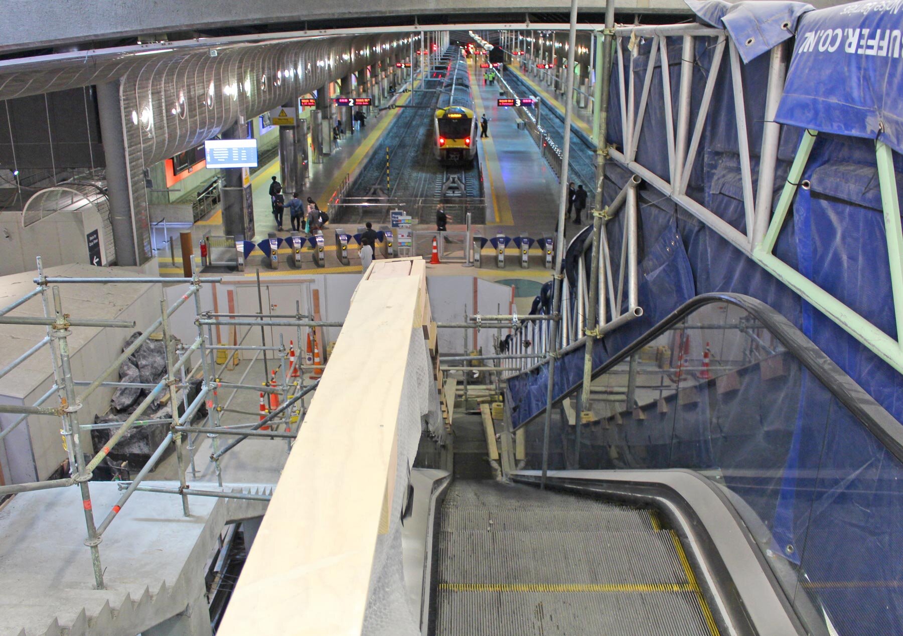   The new metro-grade escalators will replace the old ones  