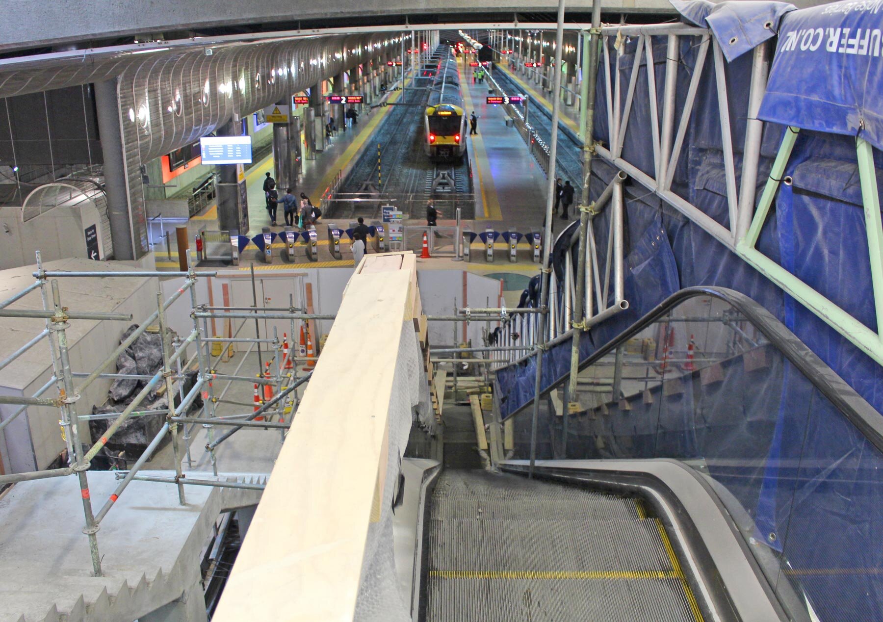 The new metro-grade escalators will replace the old ones