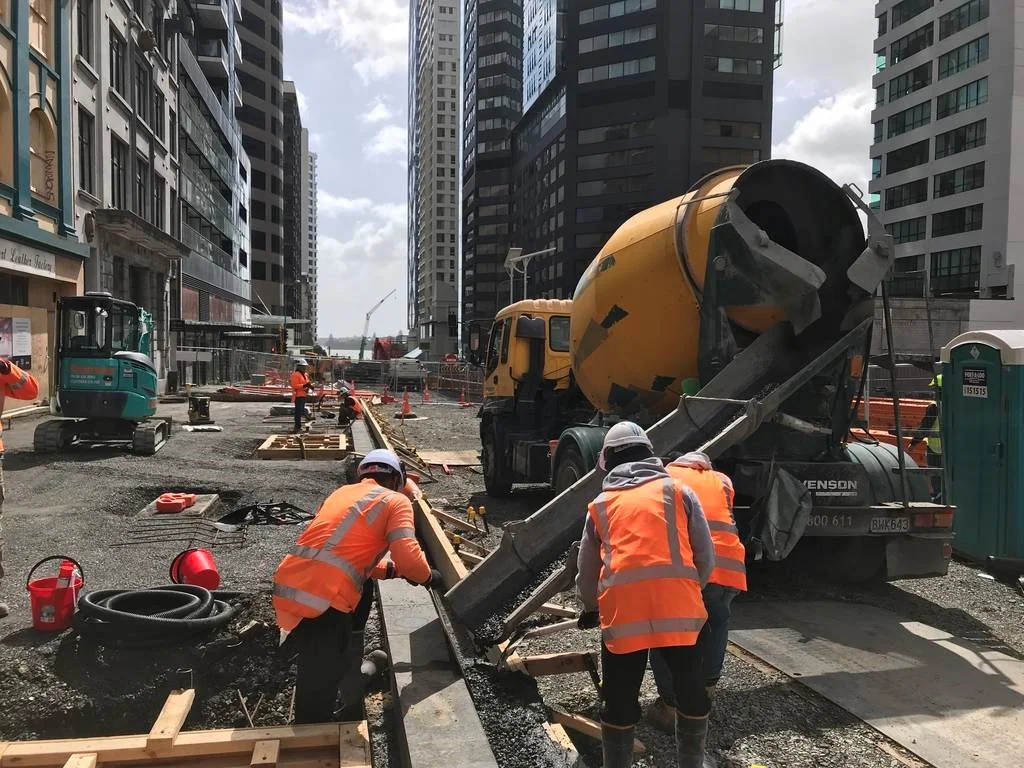 Concrete paving in Albert St September 2019