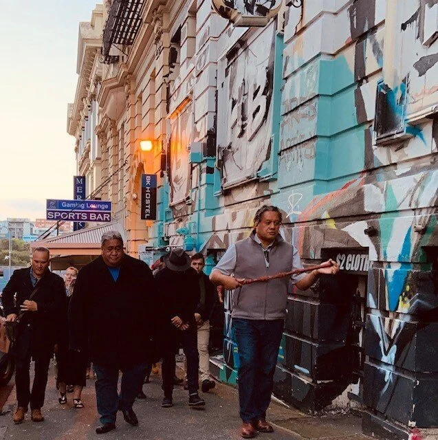  Iwi blessing at the start of the demolition work 