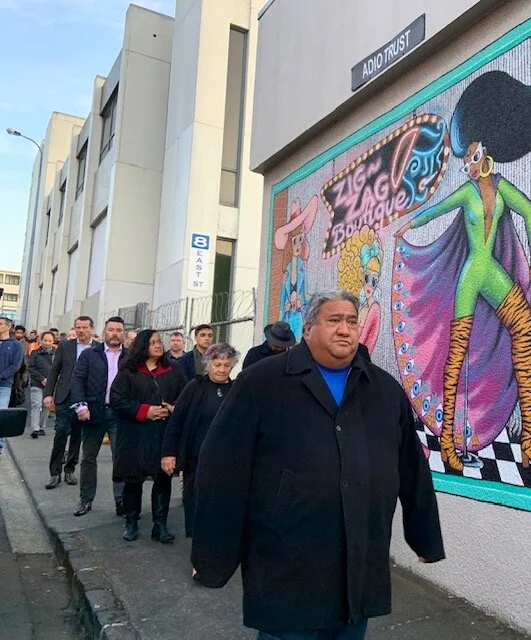  Iwi blessing at the start of the demolition work 