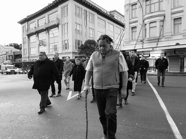  Iwi blessing at the start of the demolition work 