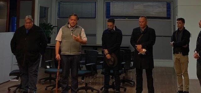  Iwi blessing at the start of the demolition work 