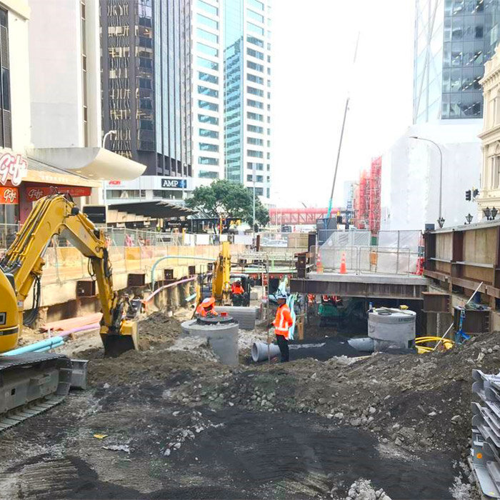 Albert Street capping beam December 2019