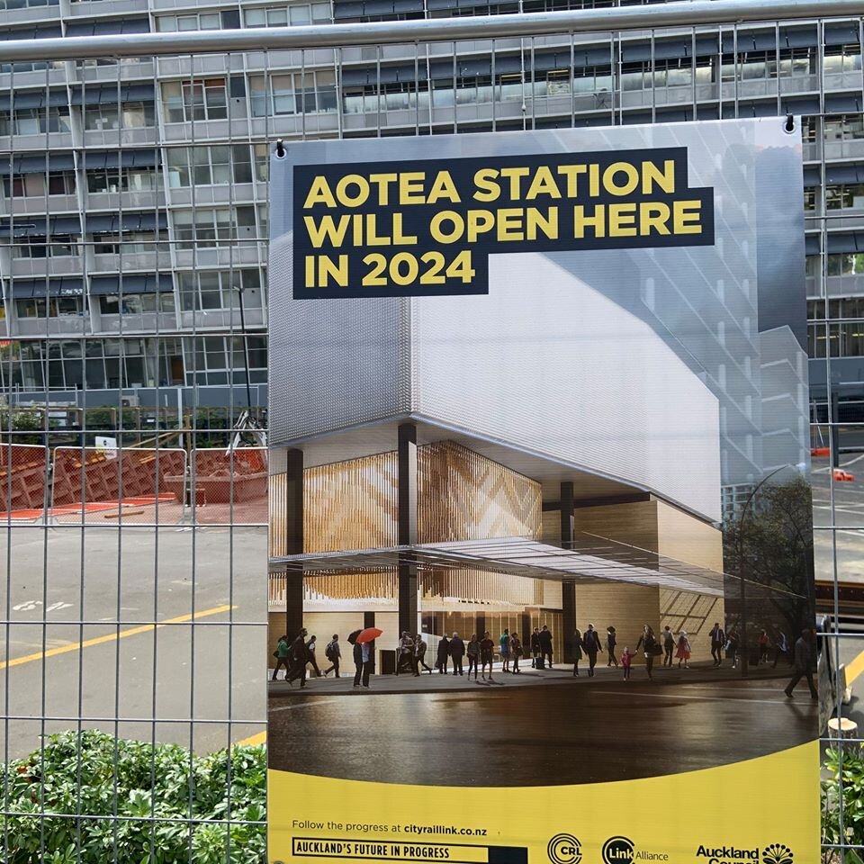 Work starting on a construction site at the back of the Bledisloe House building