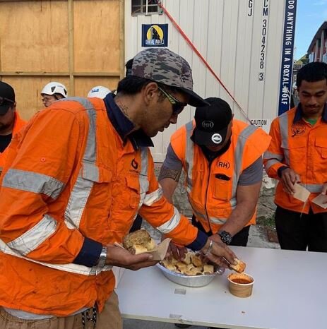 Workers involved in the runaway bus incident get treated to breakfast Jan 2020