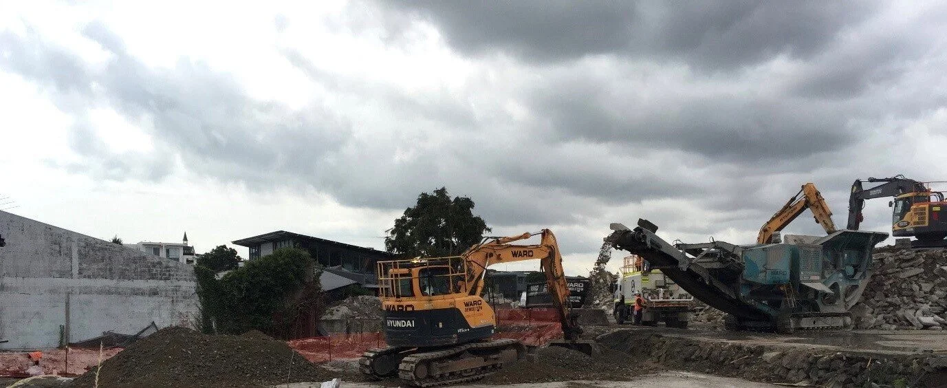  Concrete cutter around the Mt Eden train station 