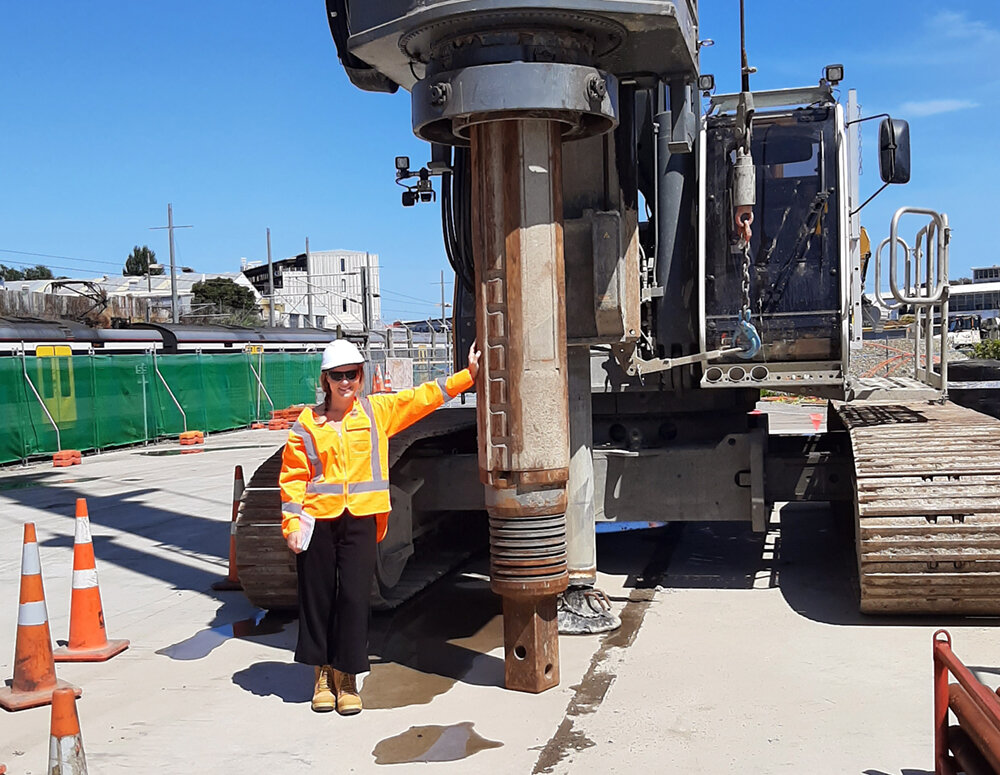 Mt Eden Station piling underway