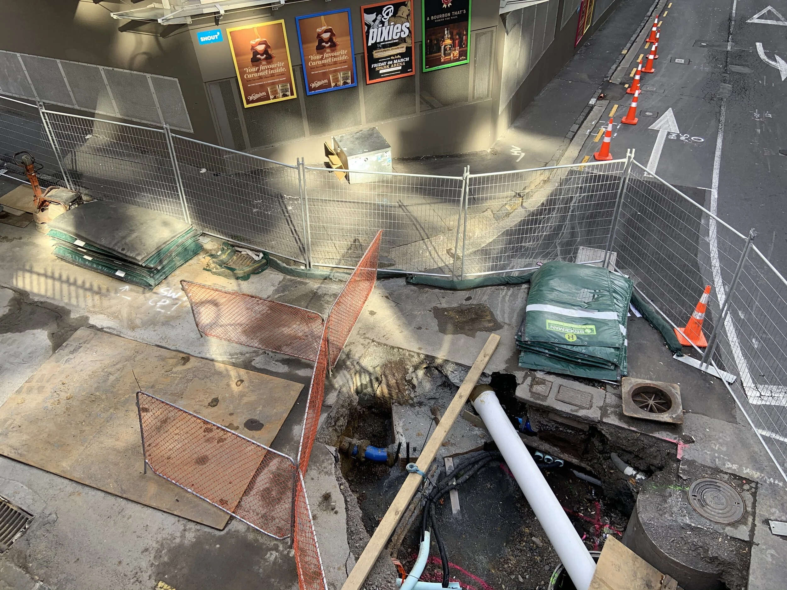  Utility work in Durham Lane Feb 2020 