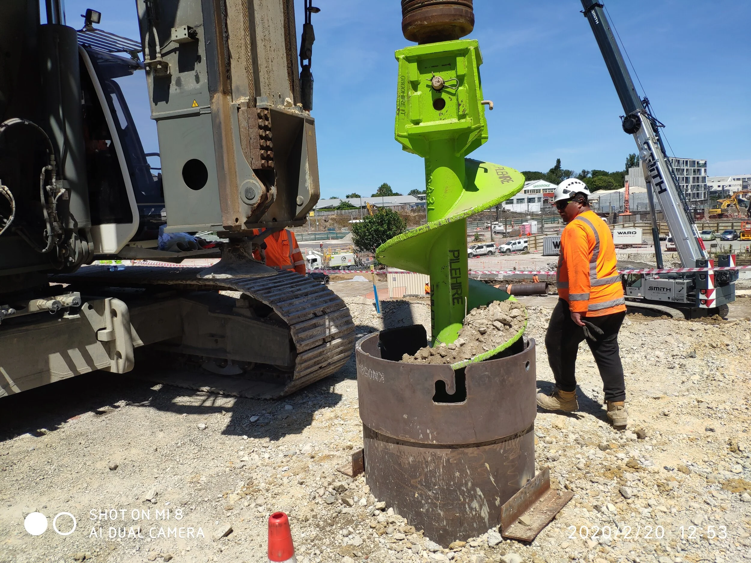 Mt Eden train station Feb 2020 Showing the excavation to create the second pile that will eventually form the CRL tunnel. 