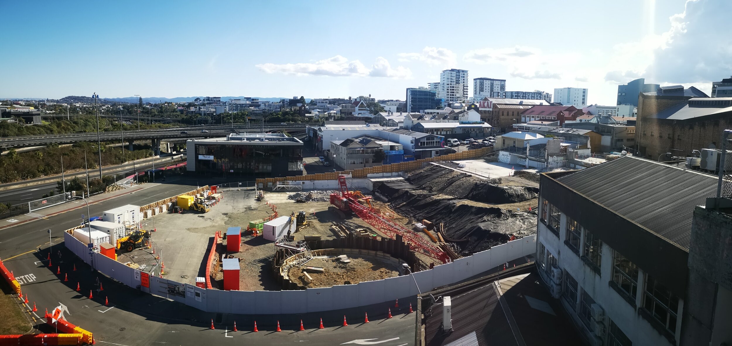 Karangahape station construction site during lockdown
