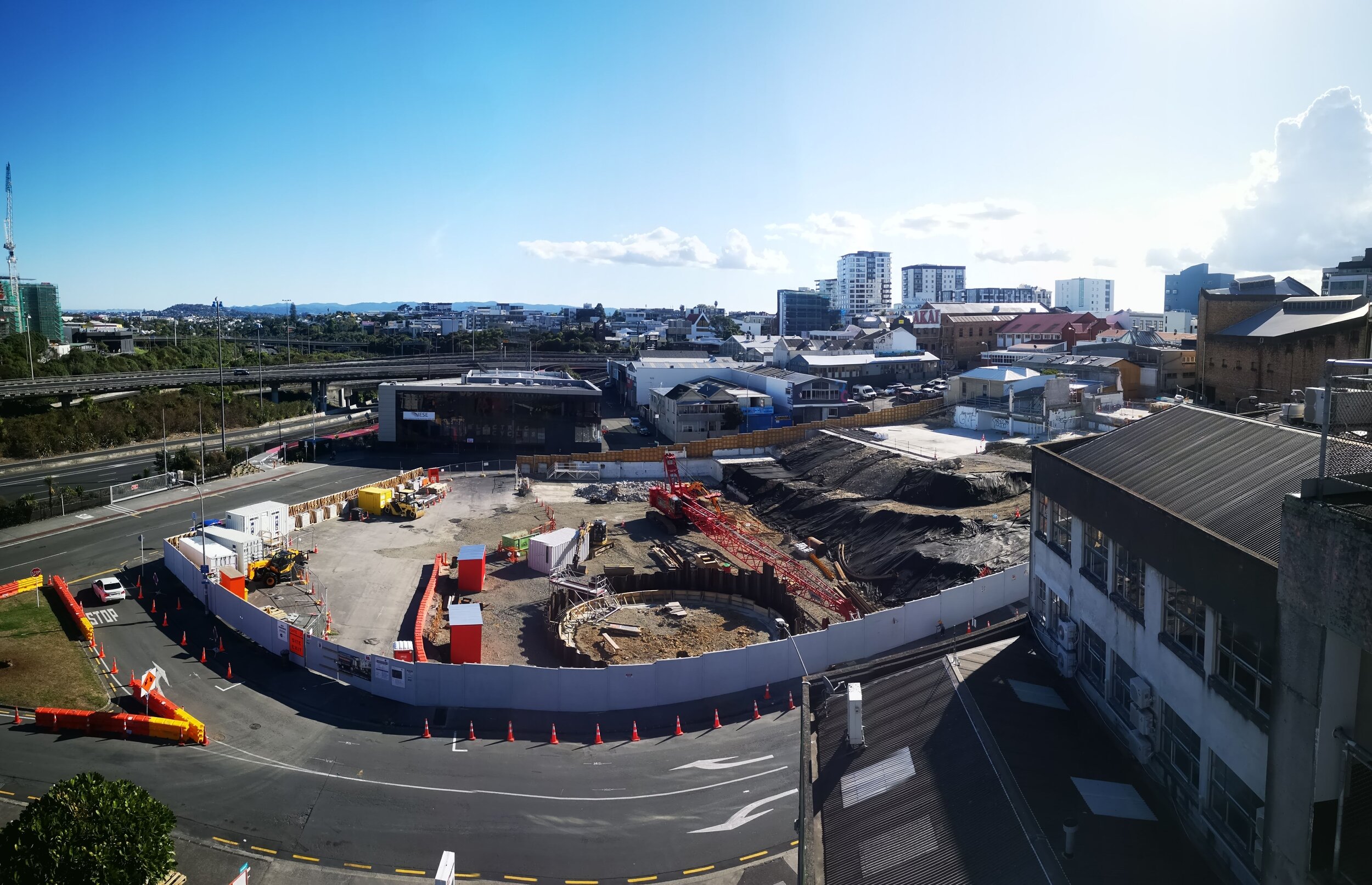 Karangahape station construction site during lockdown