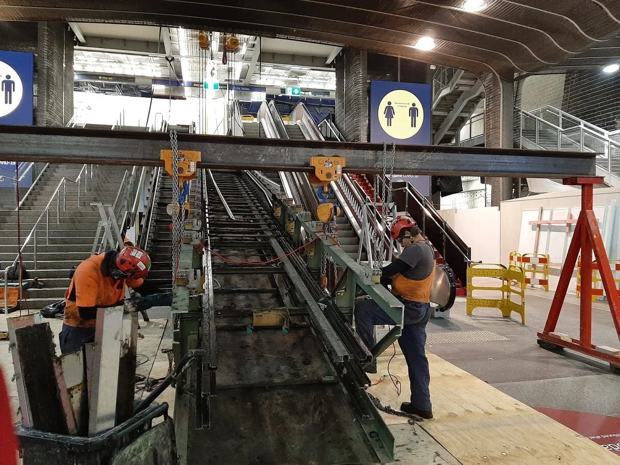  Escalators being removed from the CPO 