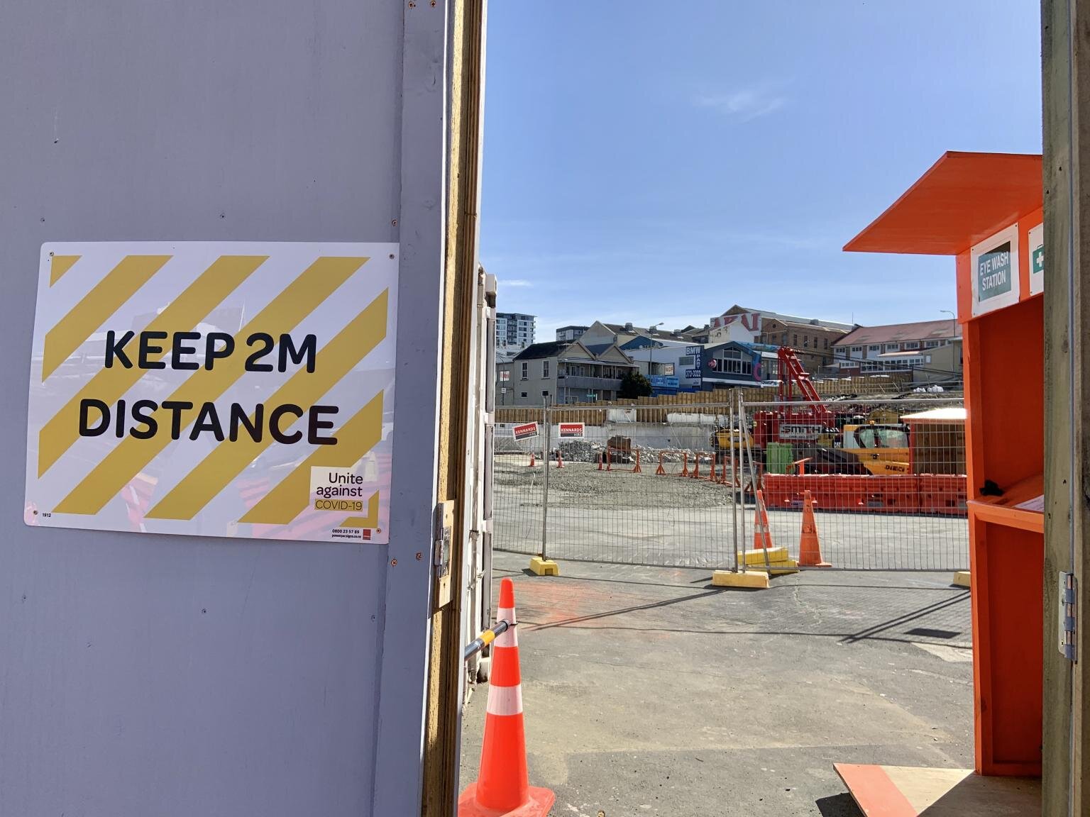 Mercury Lane entrance at Covid Level 3 April 2020