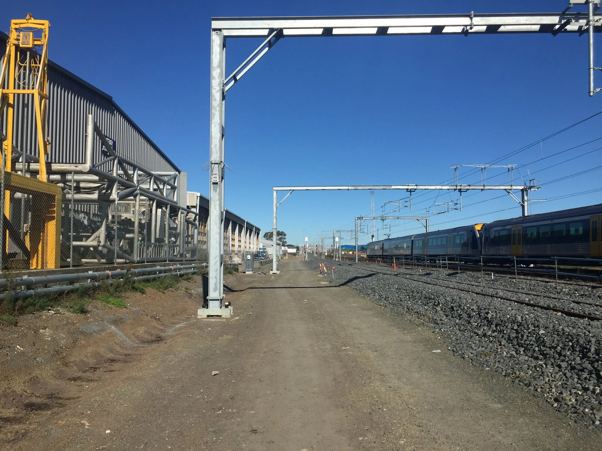   The newly finished section of track that runs through Ōtāhuhu Station and enables the 3rd platform that is currently being finished by Libbet Limited  