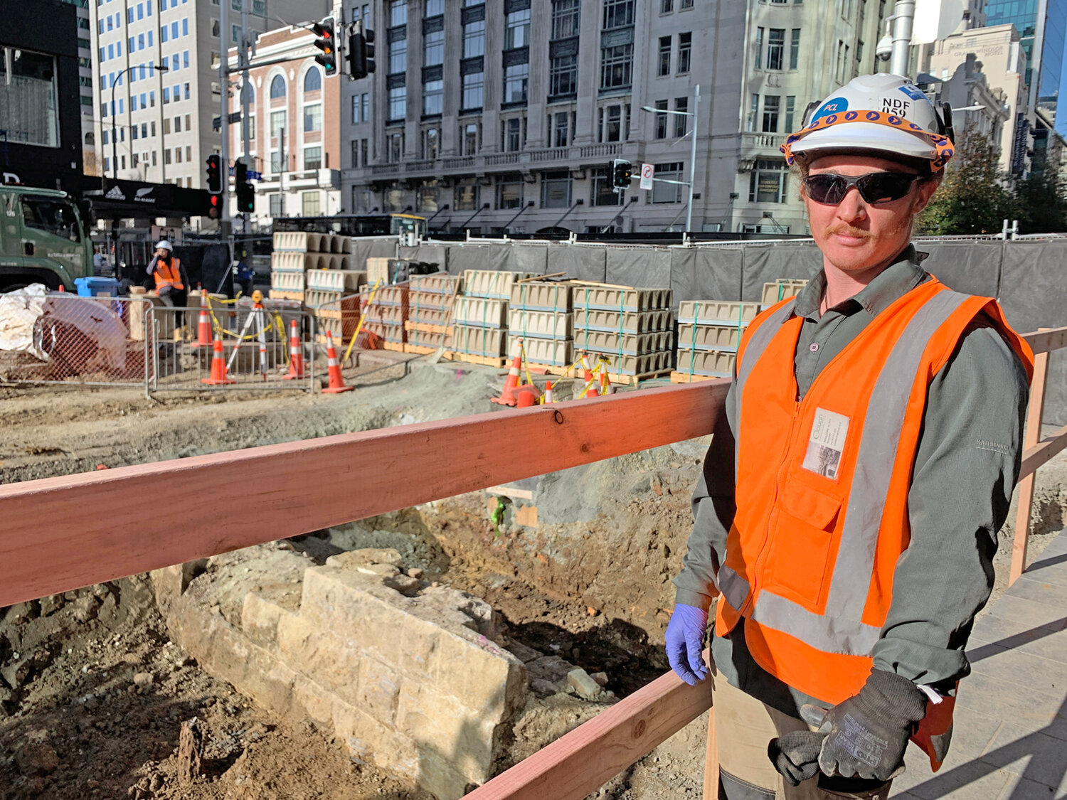 Project archaeologist Bernie Larsen