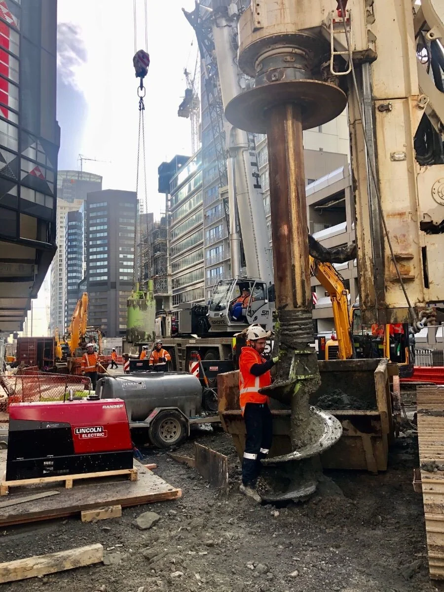  Piling started at the Aotea station June 2020 