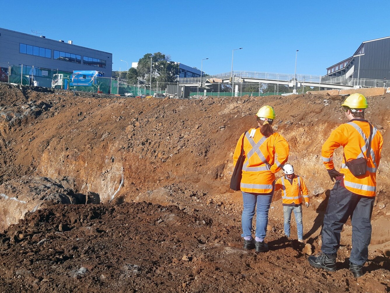 Volcanic Samples Uncovered During Excavation