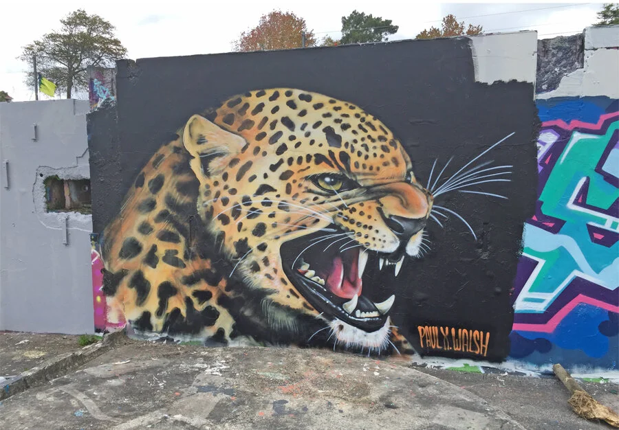 His theme for the City Rail Link hoardings is 'Urban Jungle'