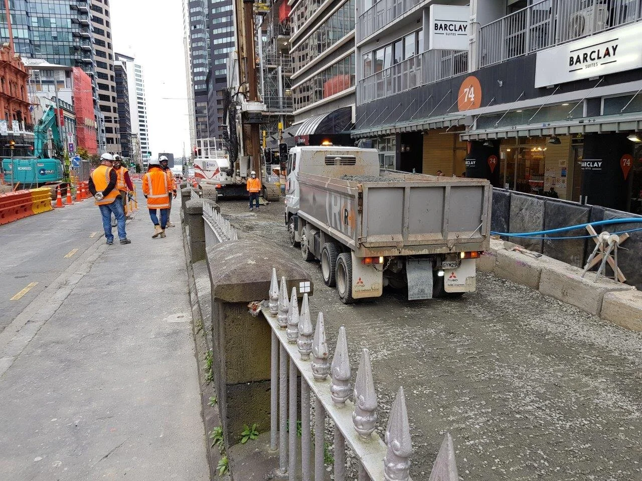  Albert St work around Durham Lane 