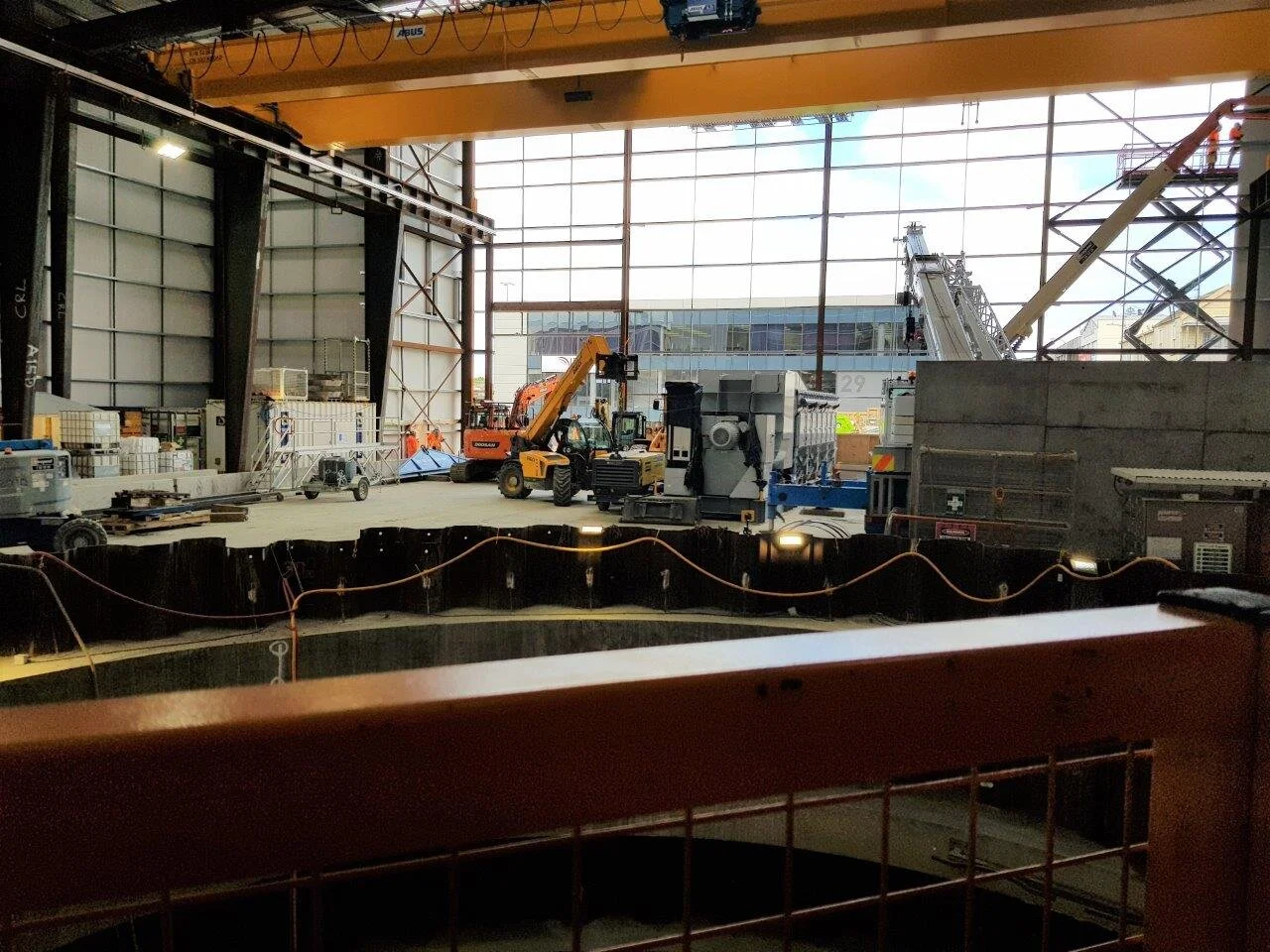  Inside the noise enclosure at Mercury Lane  