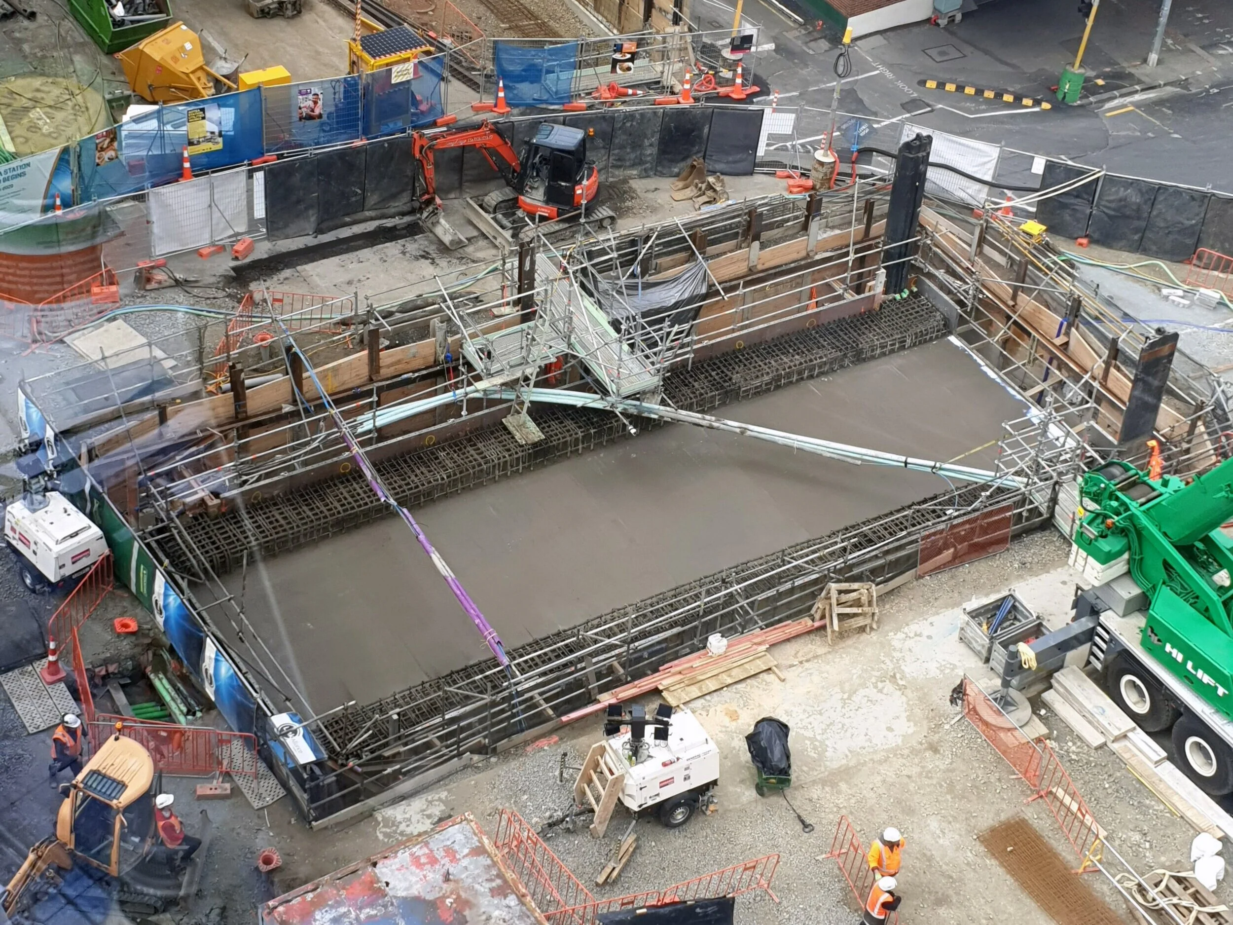 Aotea Station construction in full swing