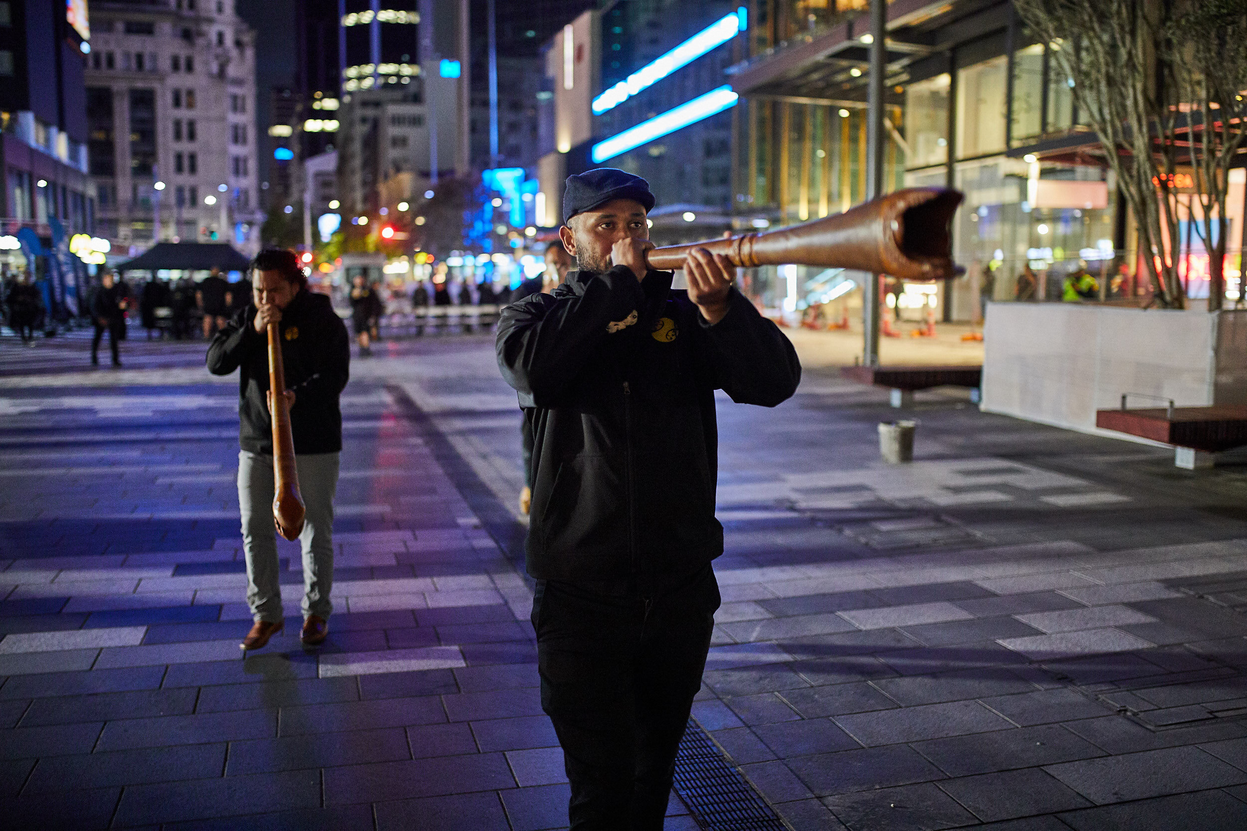 The square was opened with a moving dawn ceremony.