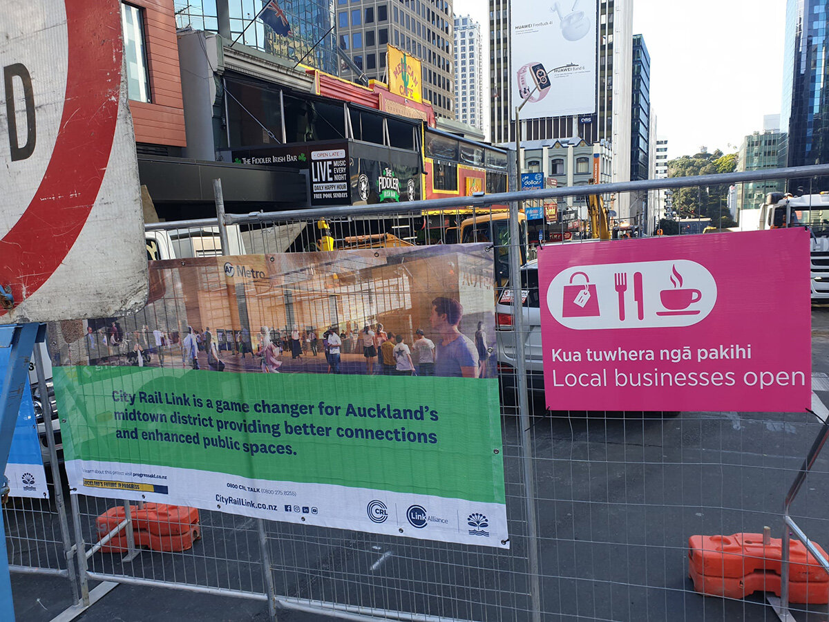  The closure of the Victoria and Albert Street intersections has enabled our work on the new mid-town Aotea Station to progress. 