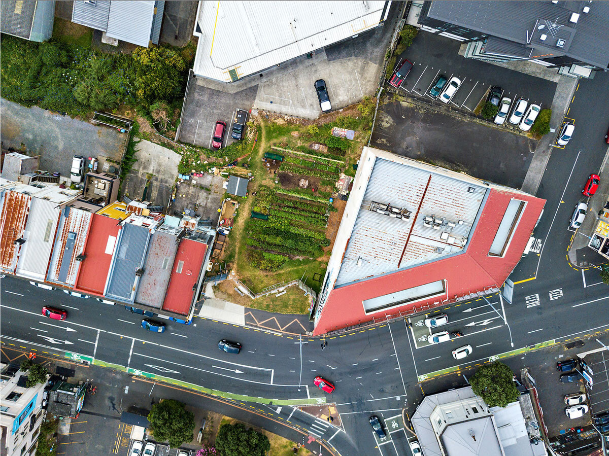  Aerial shot of gardens in 2019 