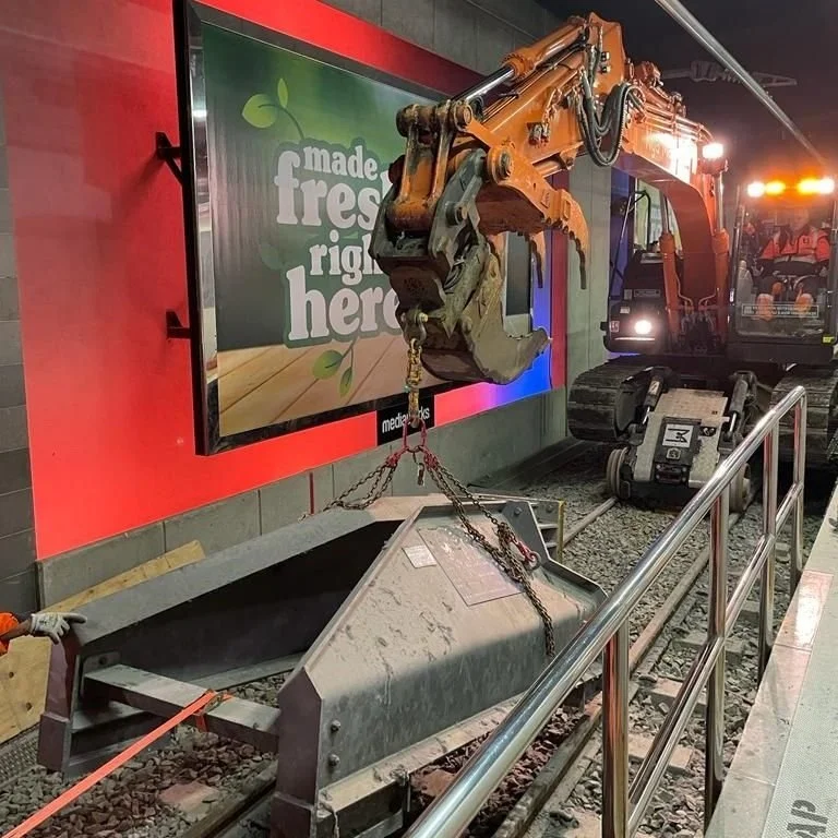 On track at Waitematā Station (Britomart)