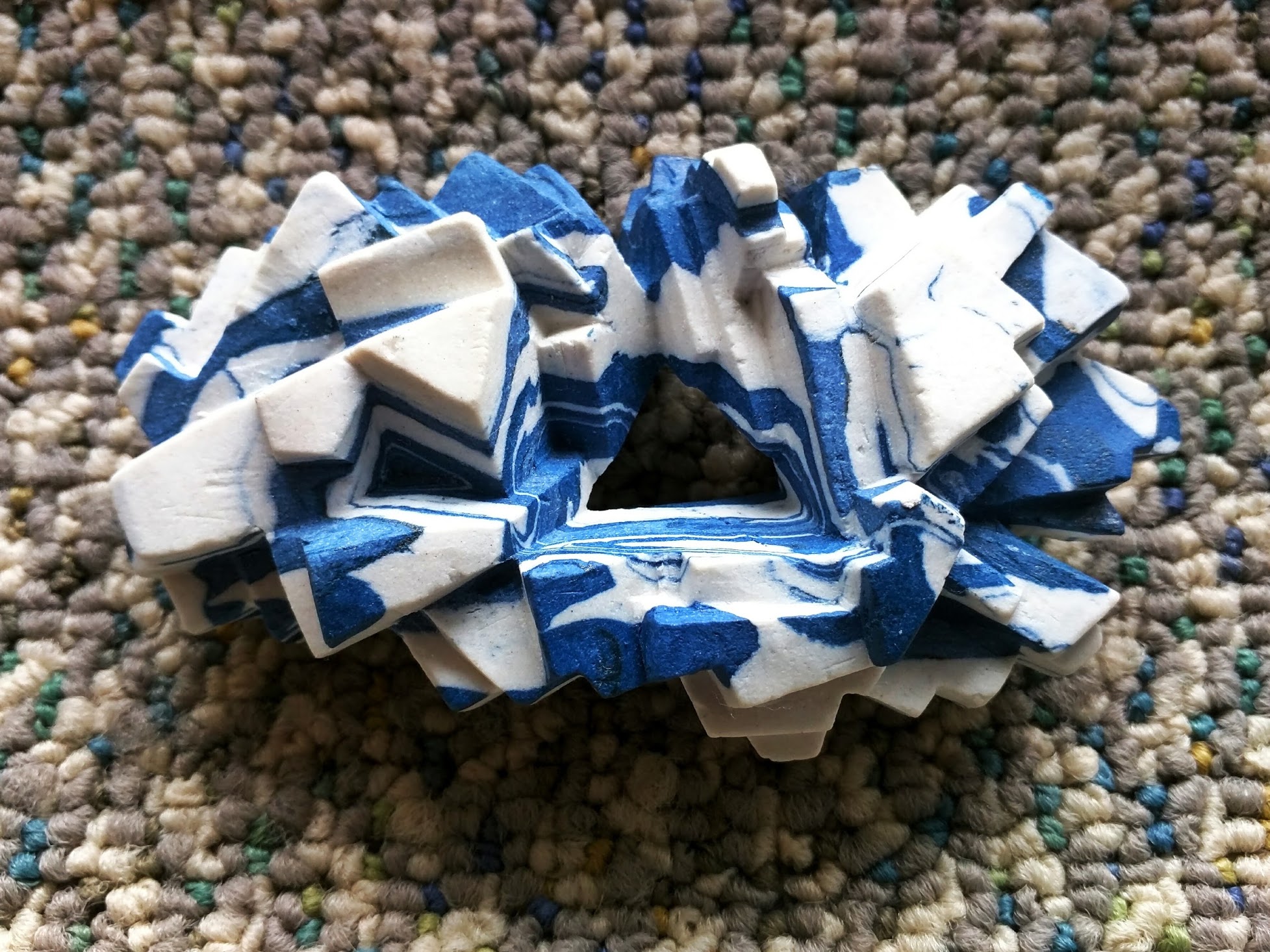  Sometimes I also marblize the clay before use, this one uses cobalt.&nbsp; 