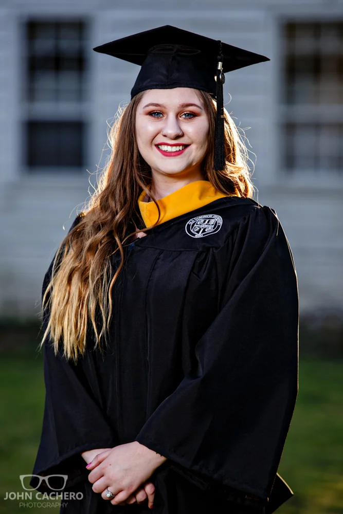 Old Dominion University Graduation Portrait Photograph at the Chesapeake Arboretum - Brittany B.
