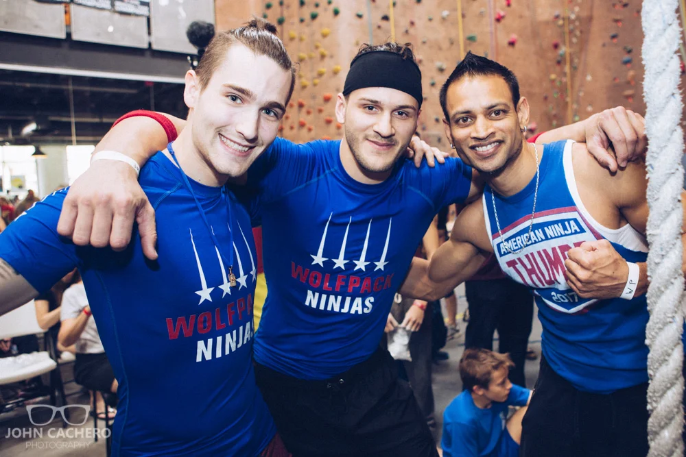 Ninja warriors, Thomas Stillings, Adam Rayl, and Nicky Thumbz.